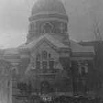 Widok od południa, po lewej stronie widoczne prezbiterium starej cerkwi, fot. arch.  Magurycz, ok. 1918 r.